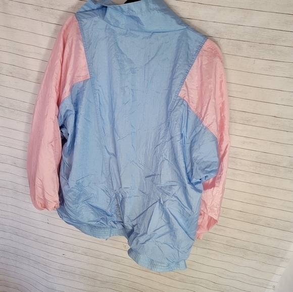 VINTAGE MILANO SPORT COLORBLOCK WINDBREAKER TRACK JACKET SZ LARGE - Picture 10 of 10